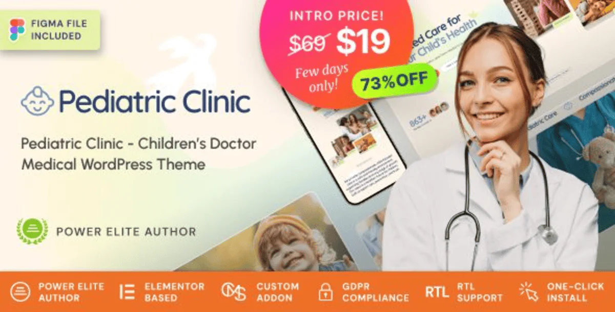 Pediatric Clinic – Children’s & Family Doctor Medical WordPress Theme
